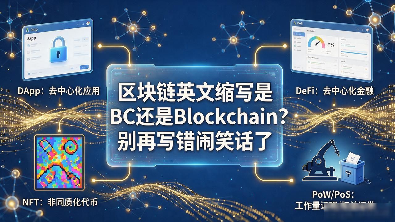 DAppDeFiNFTPoW共识机制_区块链英文缩_blockchain缩写BC